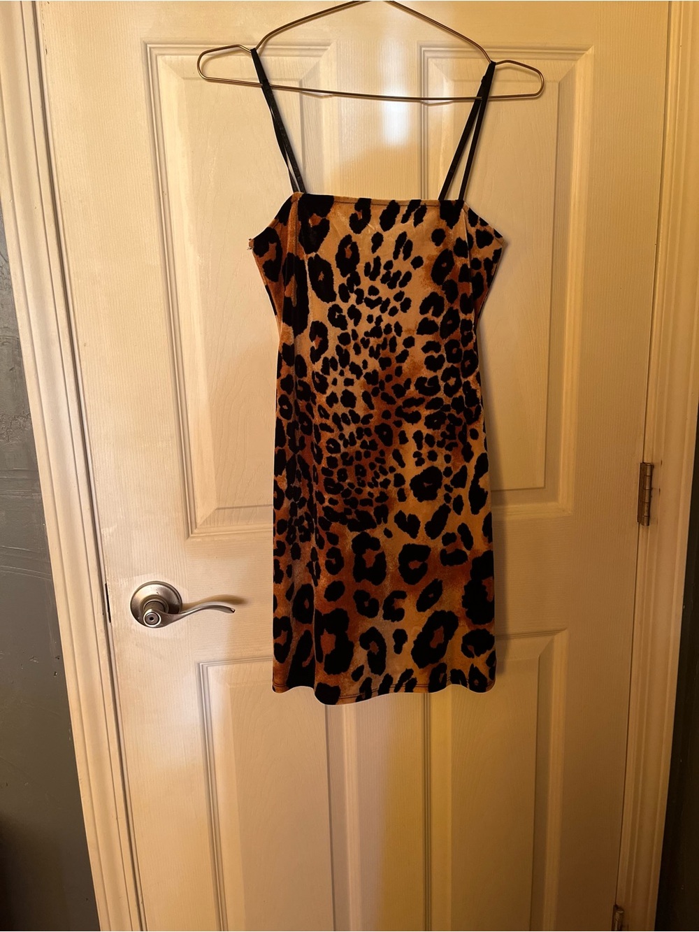 Forever 21 Leopard Print Slip Dress with Black Straps